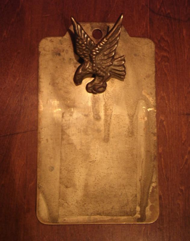 Italian brass eagle receipt holder