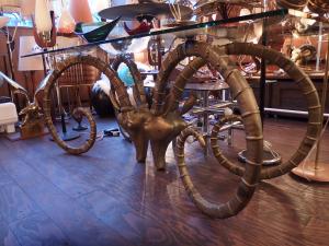 Brass Rams Head Table