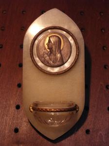 Italian marble holy water font