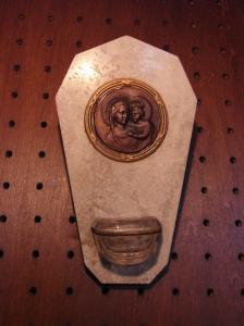 Italian marble holy water font
