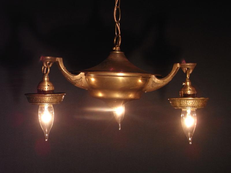 brass chandelier 3灯