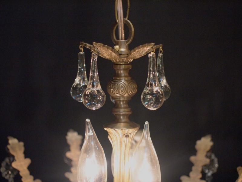 スペイン製真鍮シャンデリア（クリスタルガラスビーズシャンデリア）インテリア照明、リビング照明　LCH 1089（4）