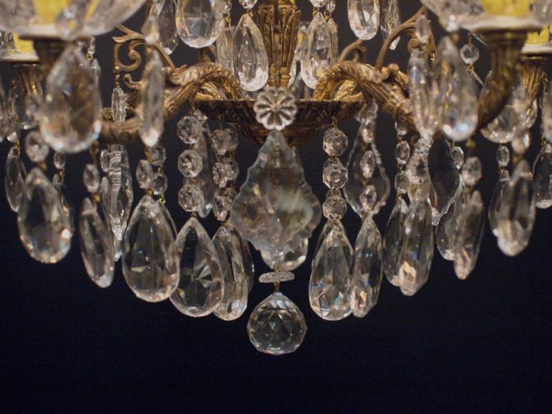 スペイン製真鍮シャンデリア（クリスタルガラスビーズシャンデリア）インテリア照明、リビング照明　LCH 1090（3）