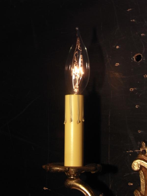 フランス製真鍮ブラケット、壁ブラケット照明、ウォールランプ、ライト、フレンチシック　LCB 0472（4）