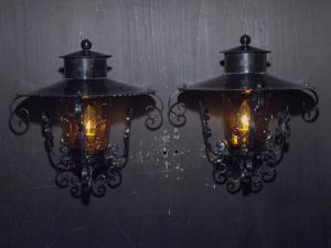 Spanish black porch lantern wall bracket 1灯