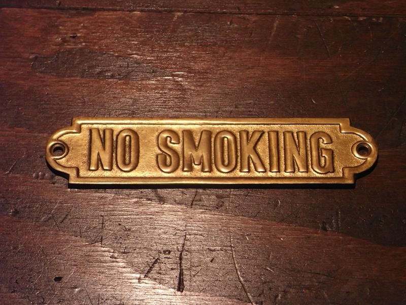 イタリア製真鍮看板、禁煙サイン、禁煙プレート　LCM 5736（2）