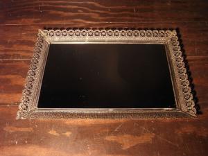 Italian display mirror tray