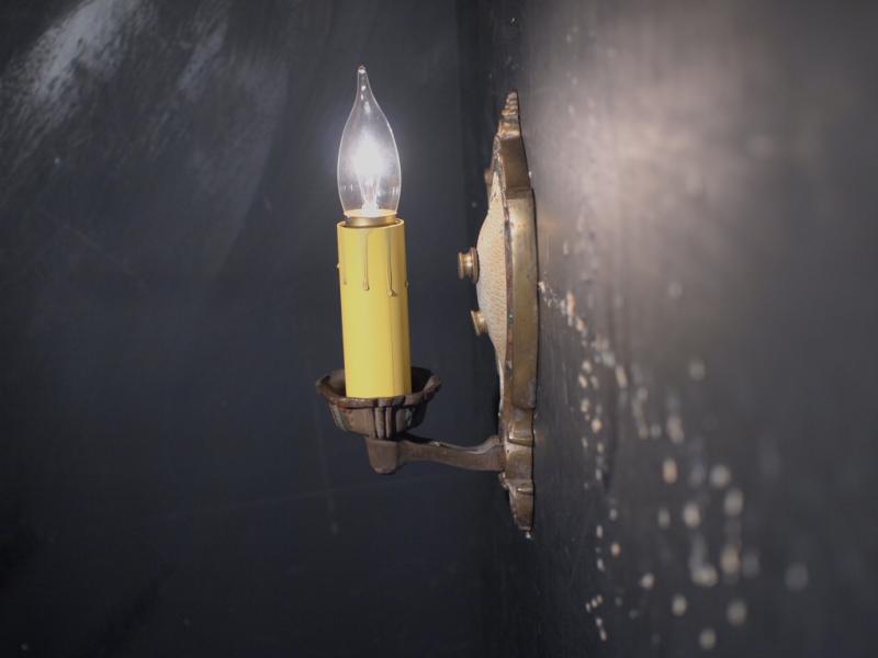 アイアンウォールブラケット、壁ブラケット照明、ウォールランプ、ライト、レトロ照明　LCB 0503（4）