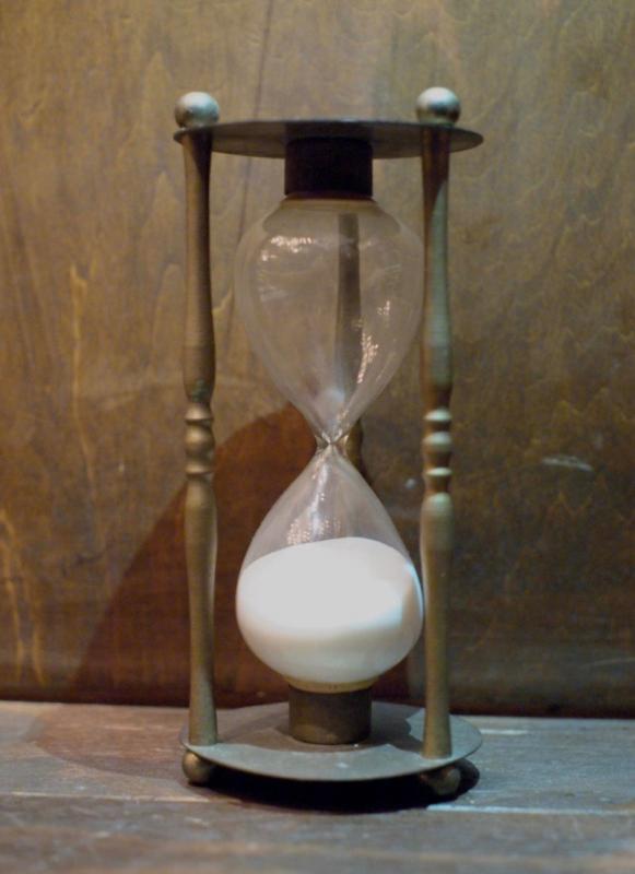 Italian brass hourglass