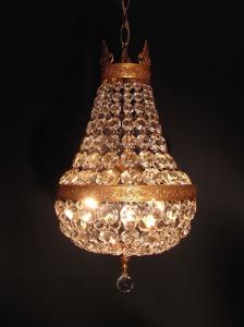 French brass pear chandelier 3灯
