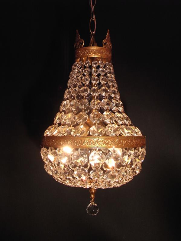 French brass pear chandelier 3灯