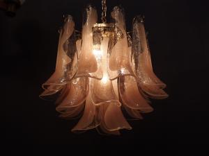 Murano Mazzega Pink Glass Chandelier 4灯