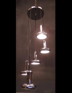 Chrome pendant lamp 5灯