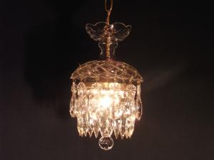 Czechoslovak glass shade cake chandelier 1灯