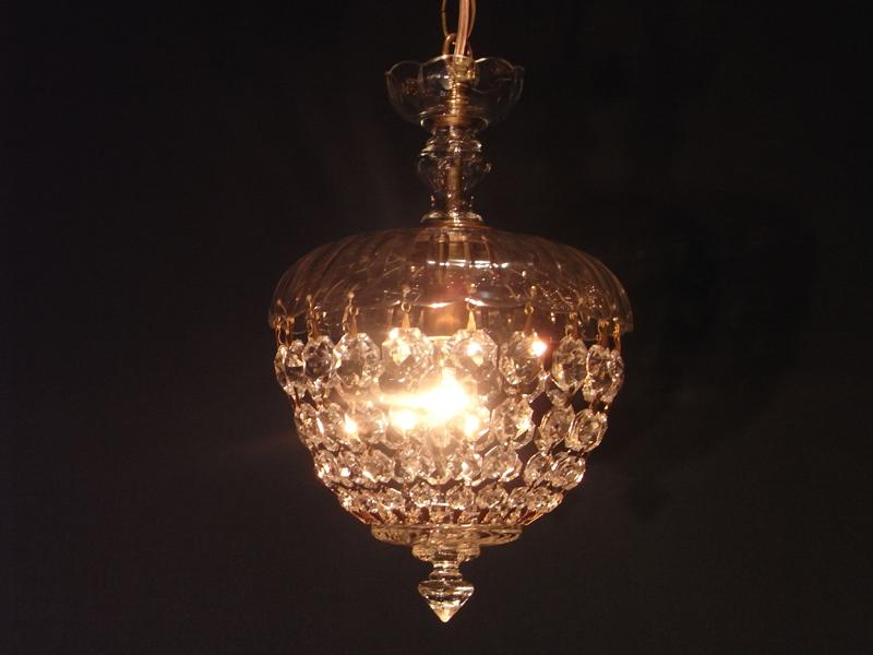 Czechoslovak glass shade grape chandelier 1灯