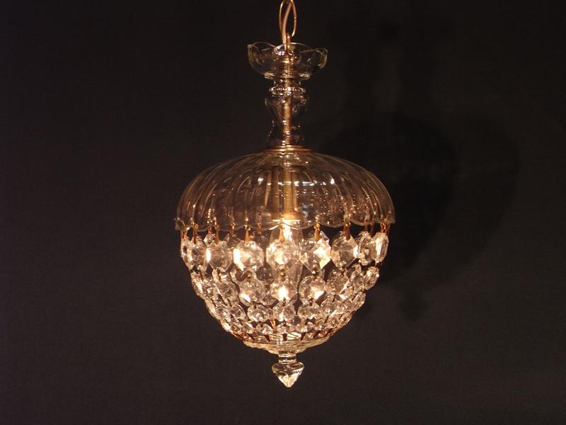 Czechoslovak glass shade grape chandelier 1灯