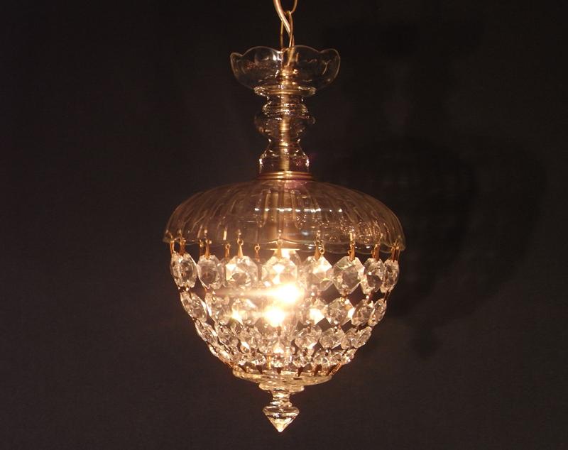 Czechoslovak glass shade grape chandelier 1灯