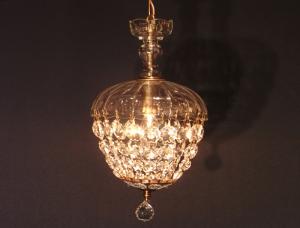 Czechoslovak glass shade grape chandelier 1灯