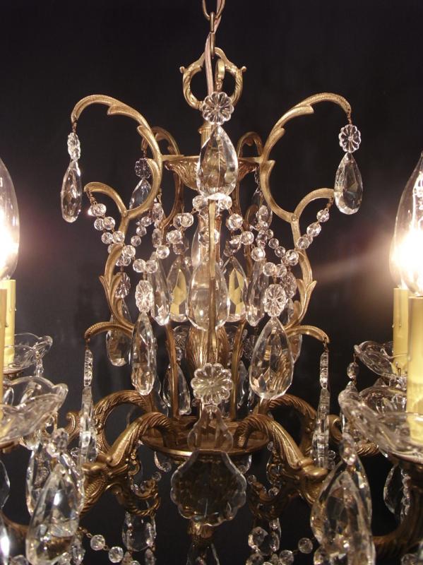 スペイン製真鍮シャンデリア（クリスタルガラスビーズシャンデリア）インテリア照明、リビング照明　LCH 1120（2）
