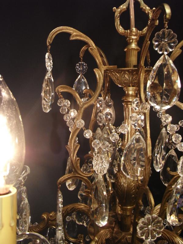 スペイン製真鍮シャンデリア（クリスタルガラスビーズシャンデリア）インテリア照明、リビング照明　LCH 1120（6）