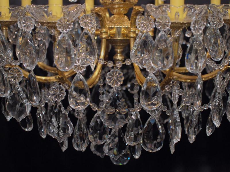 フランス製真鍮シャンデリア（クリスタルガラスビーズシャンデリア）インテリア照明　LCH 1137（5）