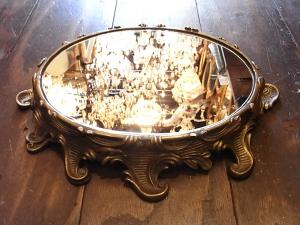 French brass mirror tray
