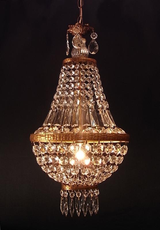 French brass OVAL pear chandelier 1灯
