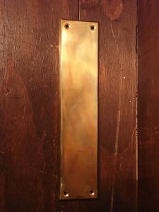 Italian brass door finger plate