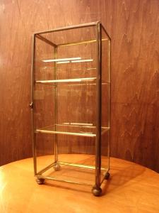 Italian brass & glass display case