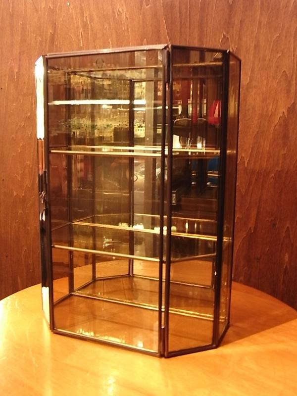 Italian brass & glass display case