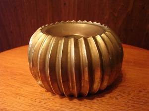 Italian brass spiky candle holder