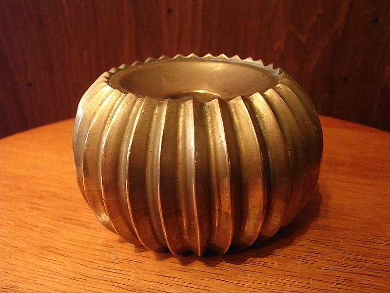 Italian brass spiky candle holder