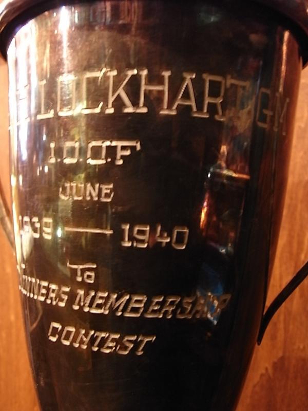 真鍮製トロフィー 1939年アンティーク優勝カップ 優勝杯 LCM 5846(5)