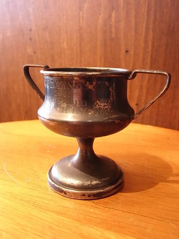ヴィンテージ真鍮製トロフィー 1941年アンティーク優勝カップ 優勝杯 LCM 6125(2)