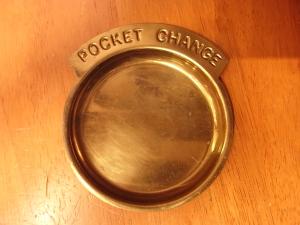 brass POCKET CHANGE tray