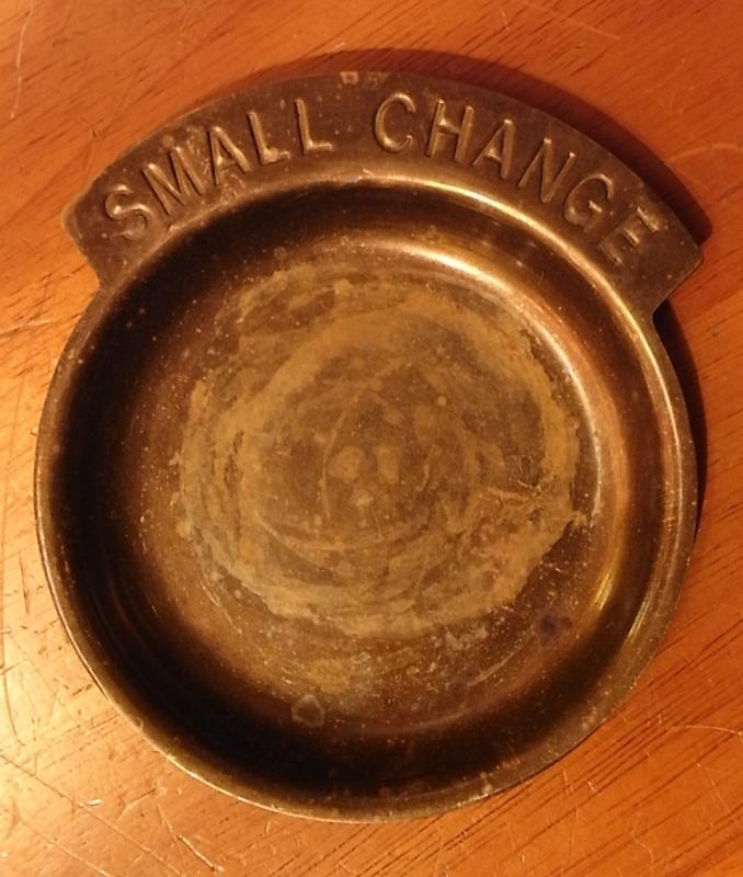 brass SMALL CHANGE tray