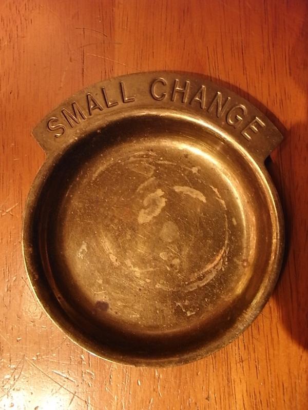 brass SMALL CHANGE tray