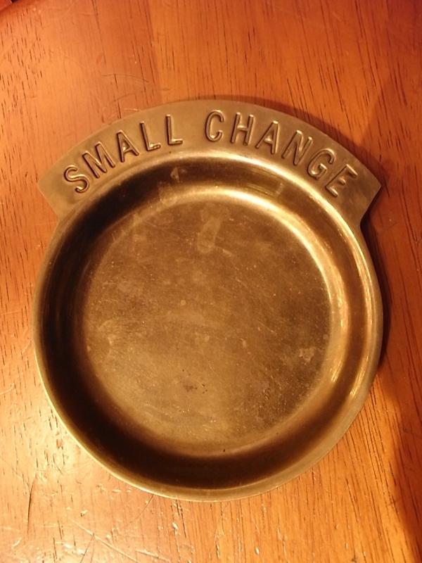 brass SMALL CHANGE tray