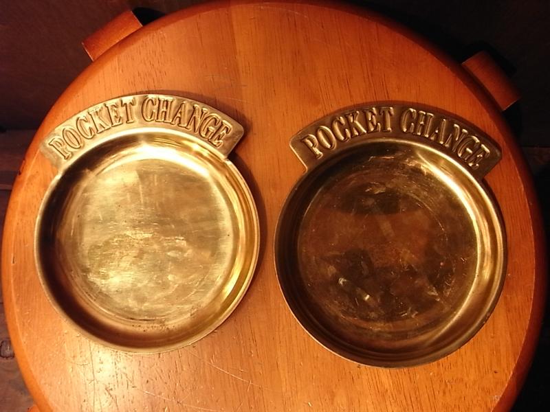 brass POCKET CHANGE tray