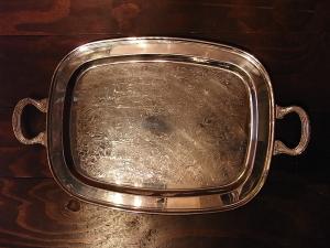 silver tray