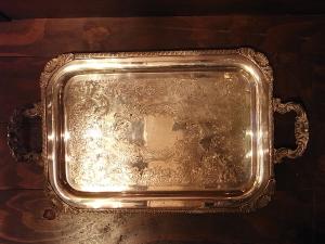 silver tray
