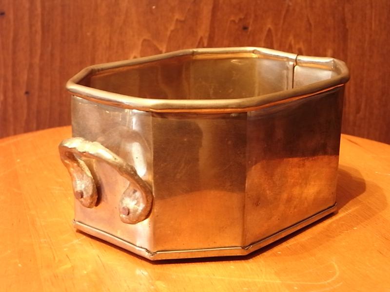 アンティーク真鍮製トレイ、トレー（カルトン、バケツ、入れ物、花器）　LCM 5968（2）