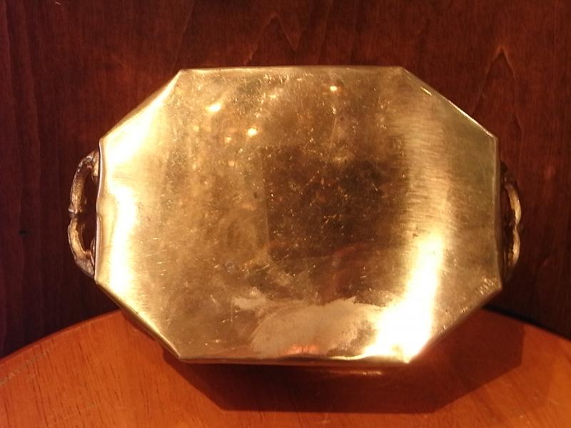 アンティーク真鍮製トレイ、トレー（カルトン、バケツ、入れ物、花器）　LCM 5968（5）