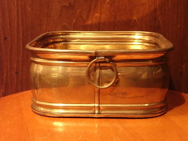 アンティーク真鍮製トレイ、トレー（カルトン、バケツ、入れ物、花器）　LCM 5971（3）