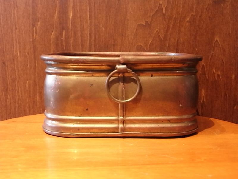 アンティーク真鍮製トレイ、トレー（カルトン、バケツ、入れ物、花器）　LCM 5972（4）