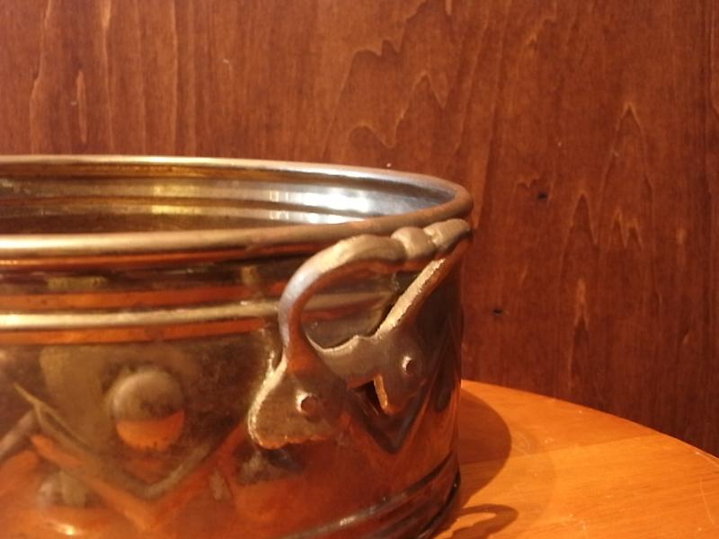 アンティーク真鍮製トレイ、トレー（カルトン、バケツ、入れ物、花器）　LCM 5974（5）