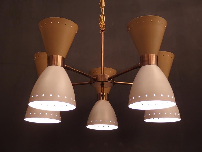 レッドロックオリジナル 60sヴィンテージテイストシャンデリア RRO 0106/M/Beige,WHT(2)