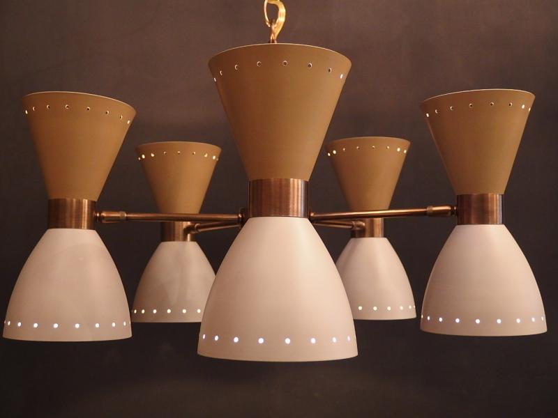 レッドロックオリジナル 60sヴィンテージテイストシャンデリア RRO 0106/M/Beige,WHT(4)