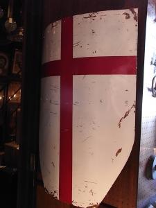 English white & red cross shield