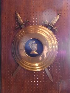 gold knight emblem wall ornament
